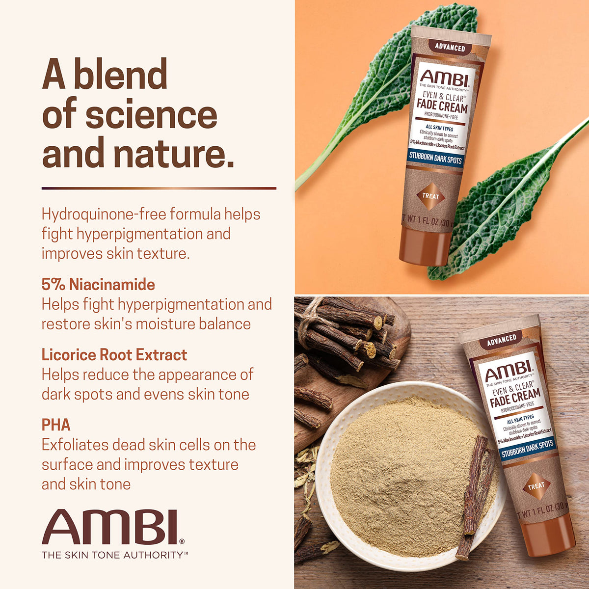 Ambi applied on hand illustrating coverage and quick absorption benefit