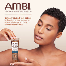 Ambi cream texture close-up revealing lightweight, non-greasy finish