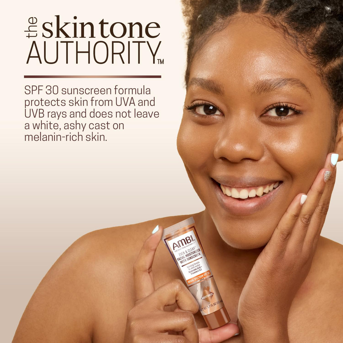 Ambi on bathroom counter in morning routine for easy daily layering