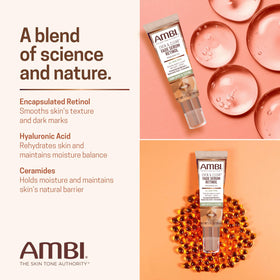 Ambi bottle beside ruler to display 1 fl oz size and travel-friendly scale