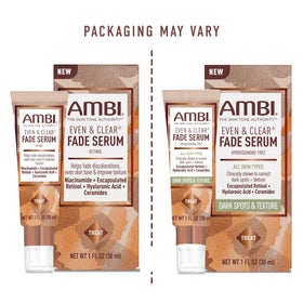 Ambi product label close view listing retinol hyaluronic niacinamide ceramides