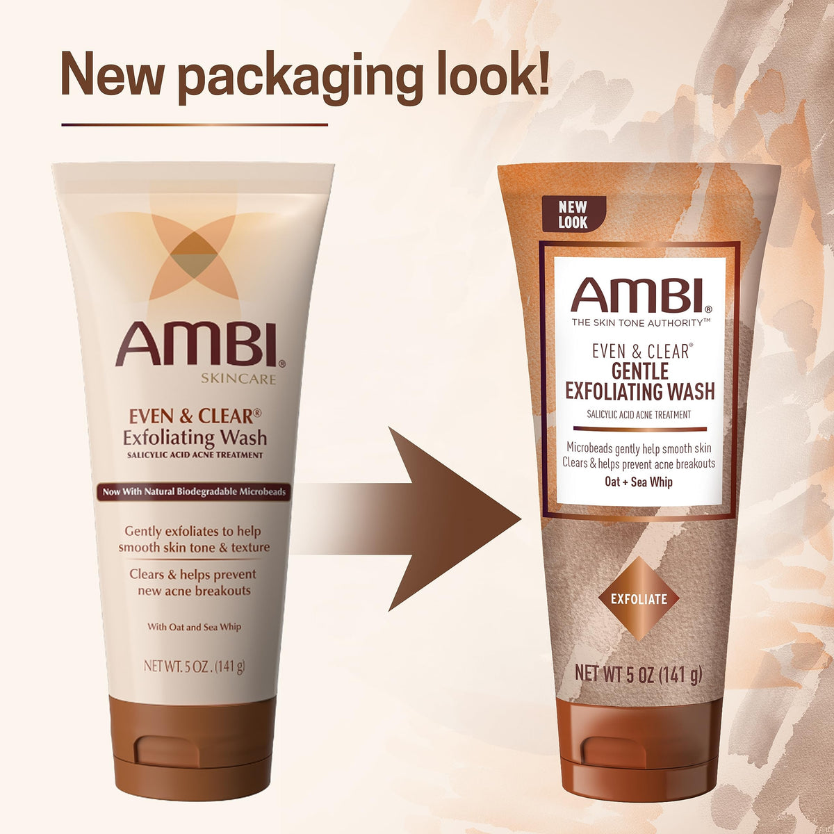 Ambi 5 oz tube next to hand to show product size and portability