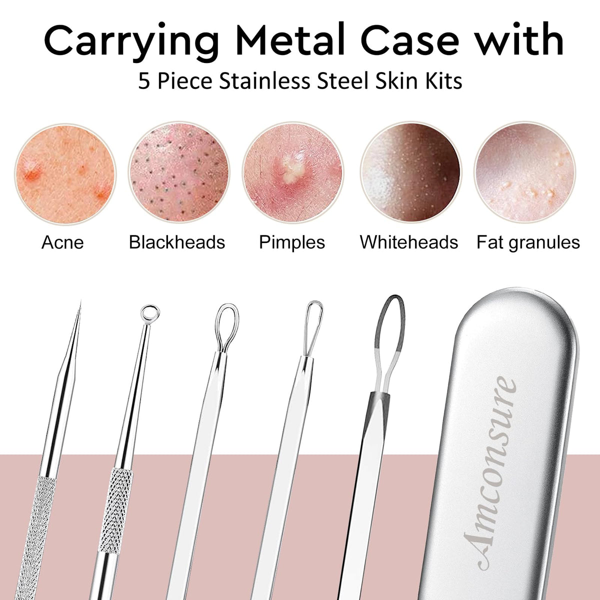 Amconsure held in hand showing compact size and travel-friendly benefit