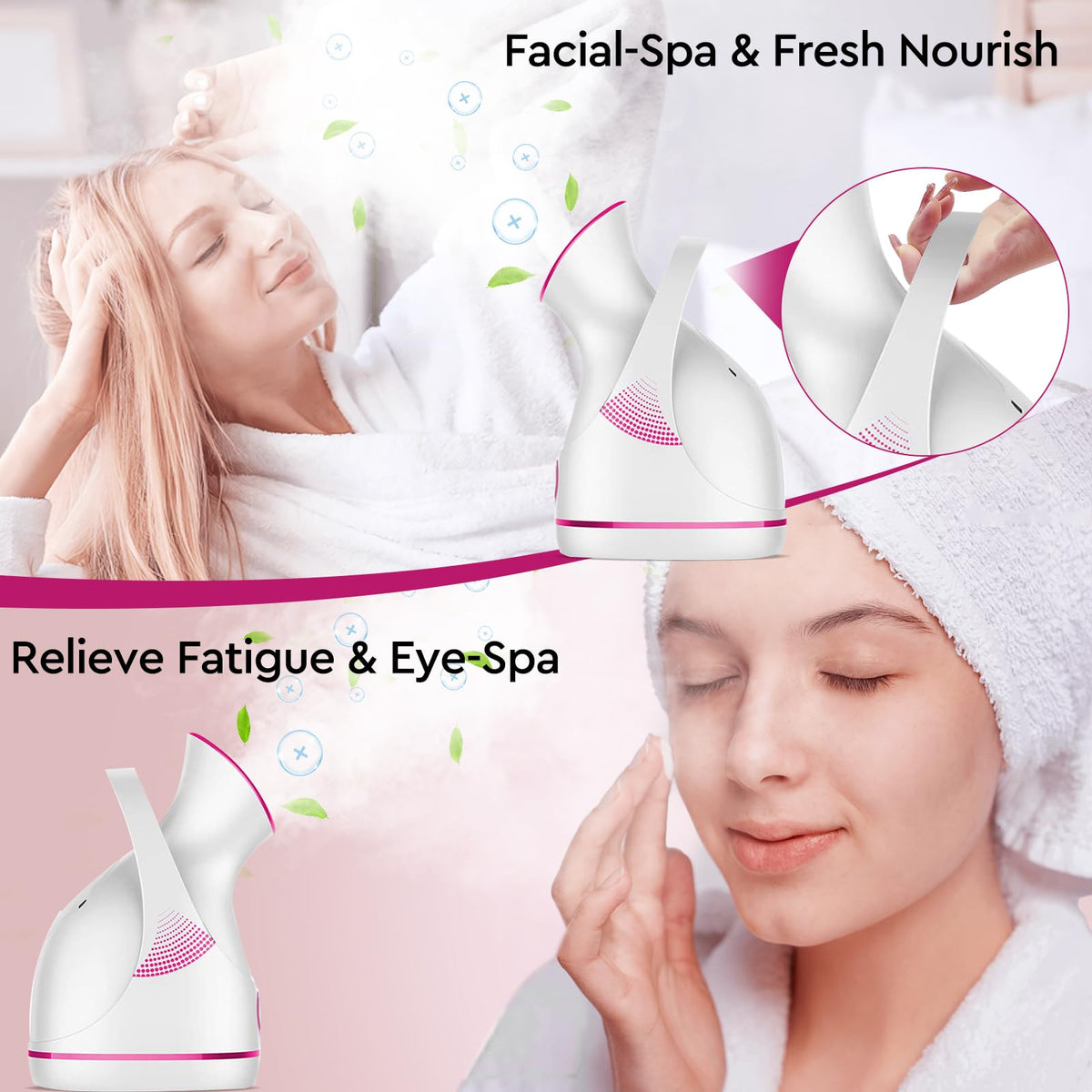 Amconsure mist texture close-up revealing fine warm particles for deep hydration