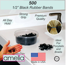 Amelia Beauty reclosable container open with bands visible for tidy storage