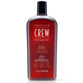 American Crew front packaging showing 3-in-1 label and size for easy identification