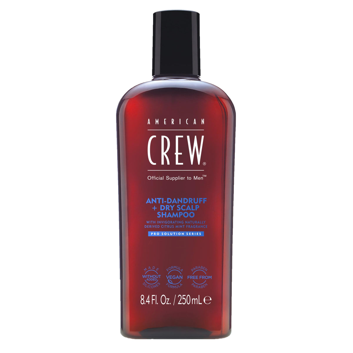 American Crew front packaging showing bottle and clear product purpose