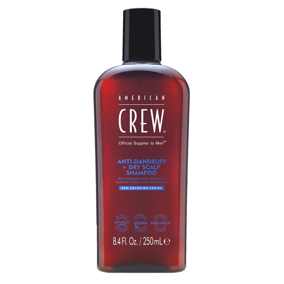 American Crew front packaging showing bottle and clear product purpose