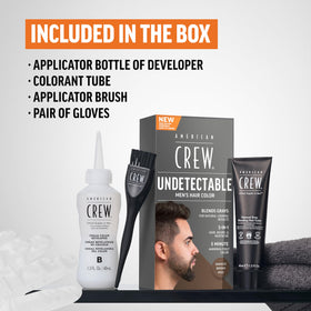 American Crew applied to hair demonstrating quick five-minute gray blending