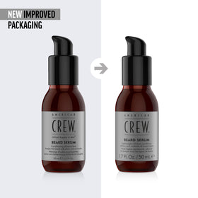 American Crew label close-up highlighting ingredients for nourishing beard care