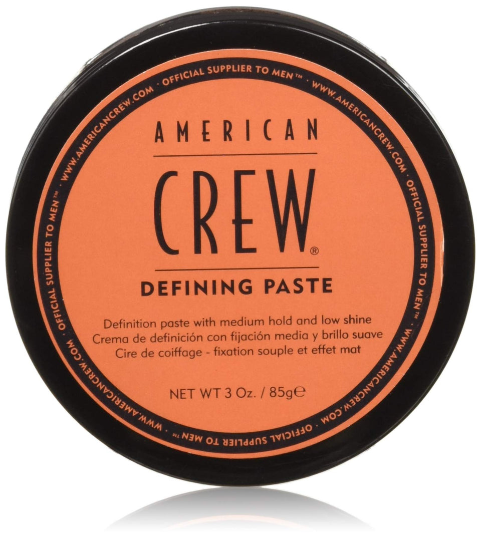 American Crew front packaging showing two 3oz jars and easy storage benefit