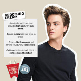 American Crew cream on hands ready to style for easy control