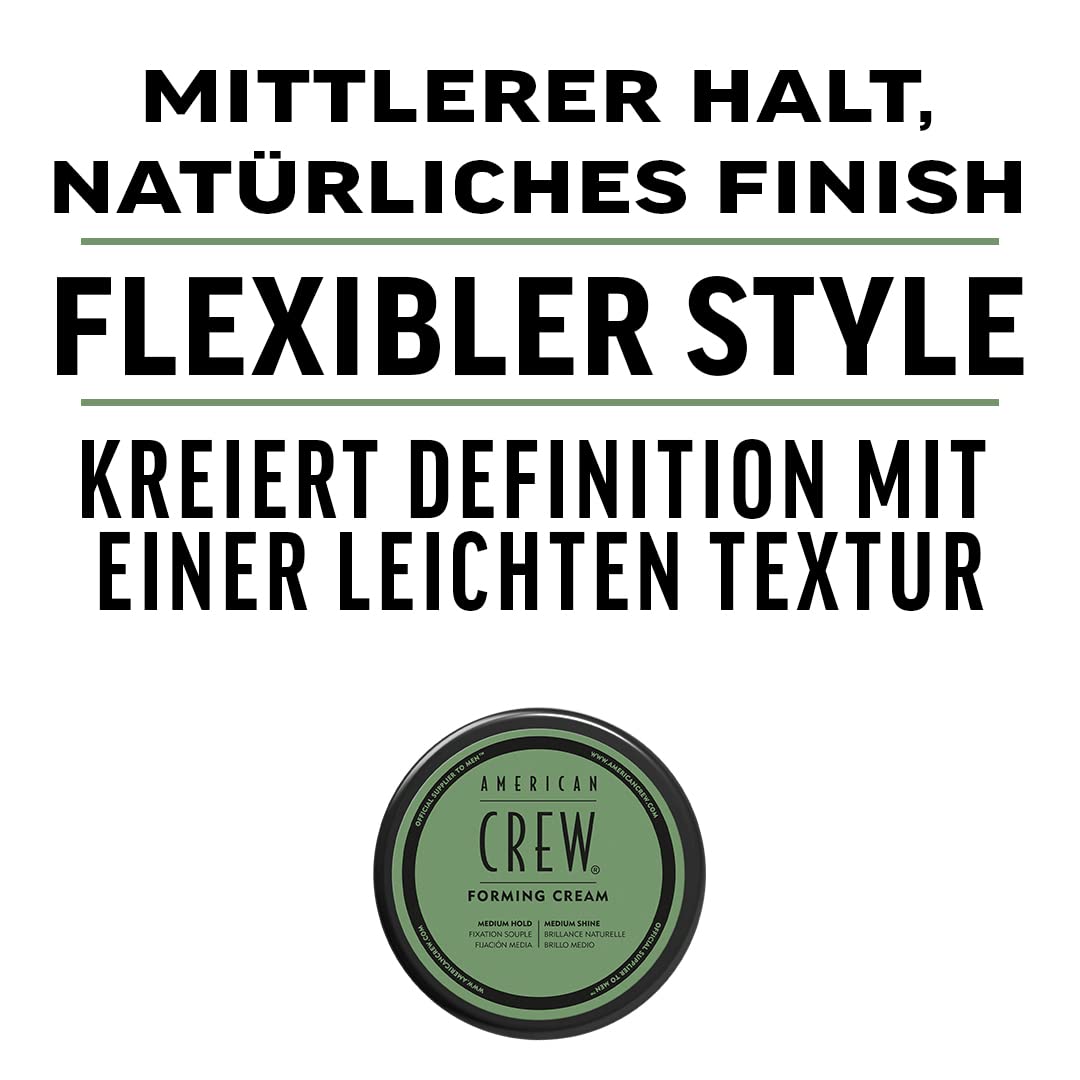 American Crew cream on hand demonstrating easy spread and fast styling