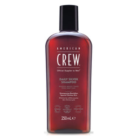 American Crew Daily Silver front bottle showing label and size benefit: clear identification