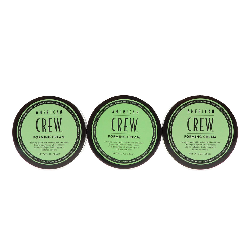 American Crew forming cream front jar view showing brand and packaging benefit portability