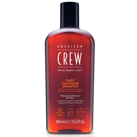 American Crew front packaging showing 15.2 fl oz bottle and clean branding benefit: clear identification