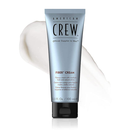 American Crew front packaging showing fiber cream label and benefit