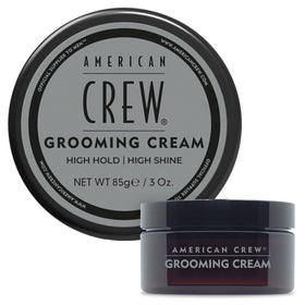 American Crew front jar showing grooming cream for polished hold