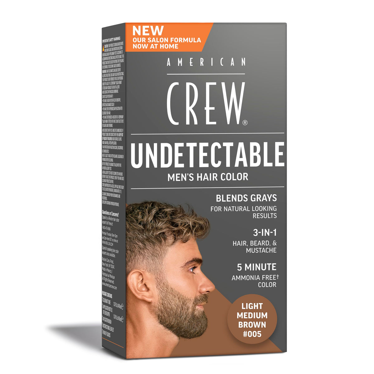 American Crew front packaging showing product and shade for discreet coverage