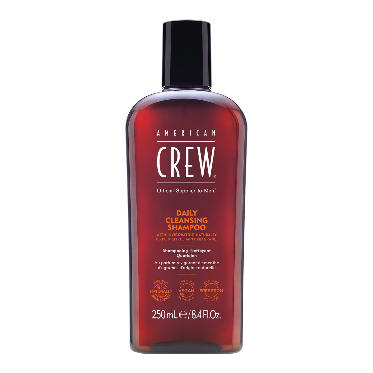 American Crew front packaging showing bottle and label for quick identification and benefit