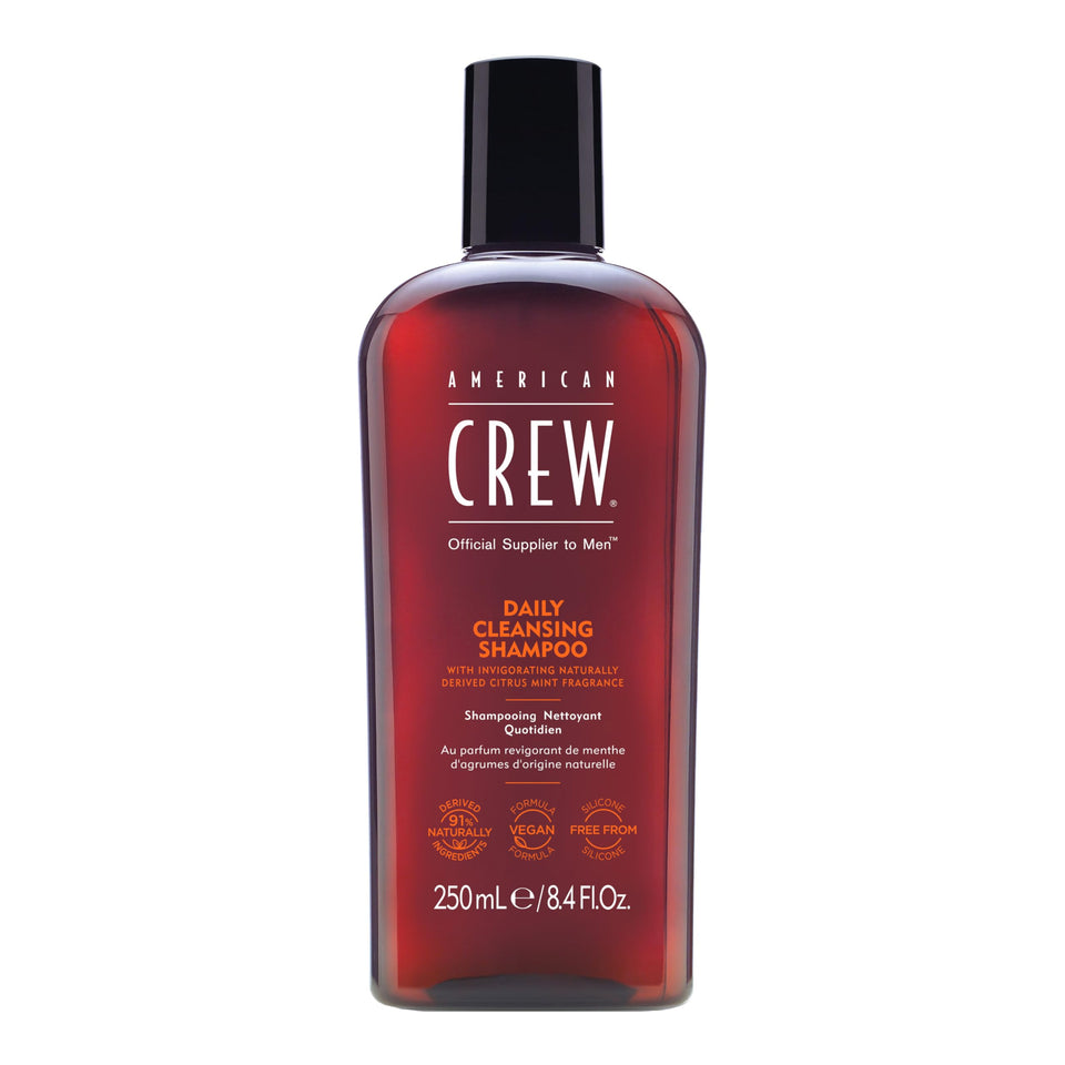 American Crew front packaging showing bottle and label for quick identification and benefit