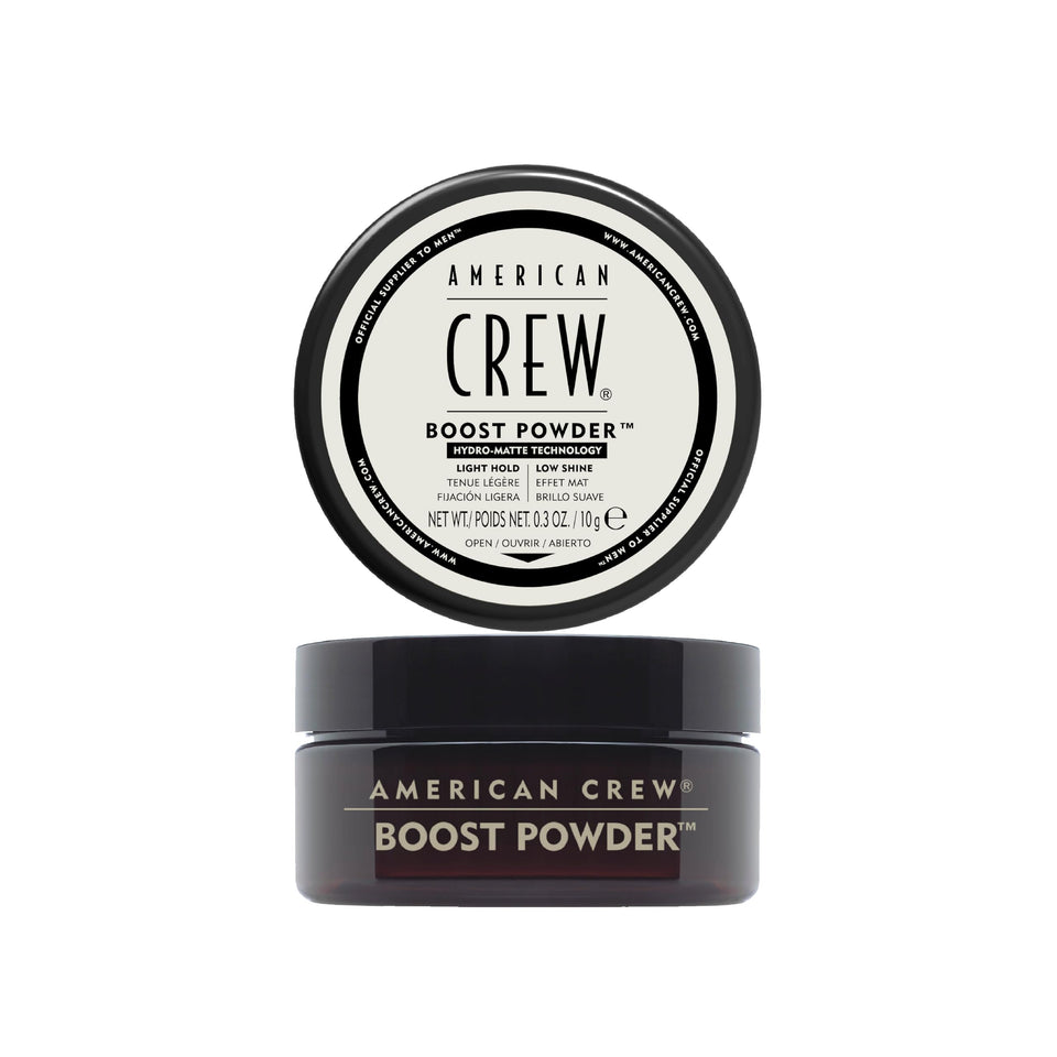 American Crew front packaging showing compact powder and instant root lift benefit