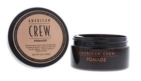American Crew pomade close-up of glossy texture highlighting easy application