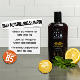 AMERICAN CREW creamy shampoo texture lather demonstrating hydrating performance