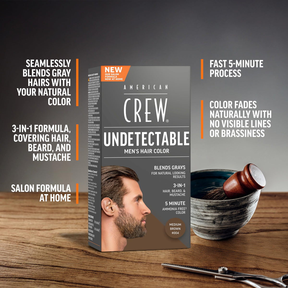 American Crew precision brush applicator for accurate beard and scalp coverage