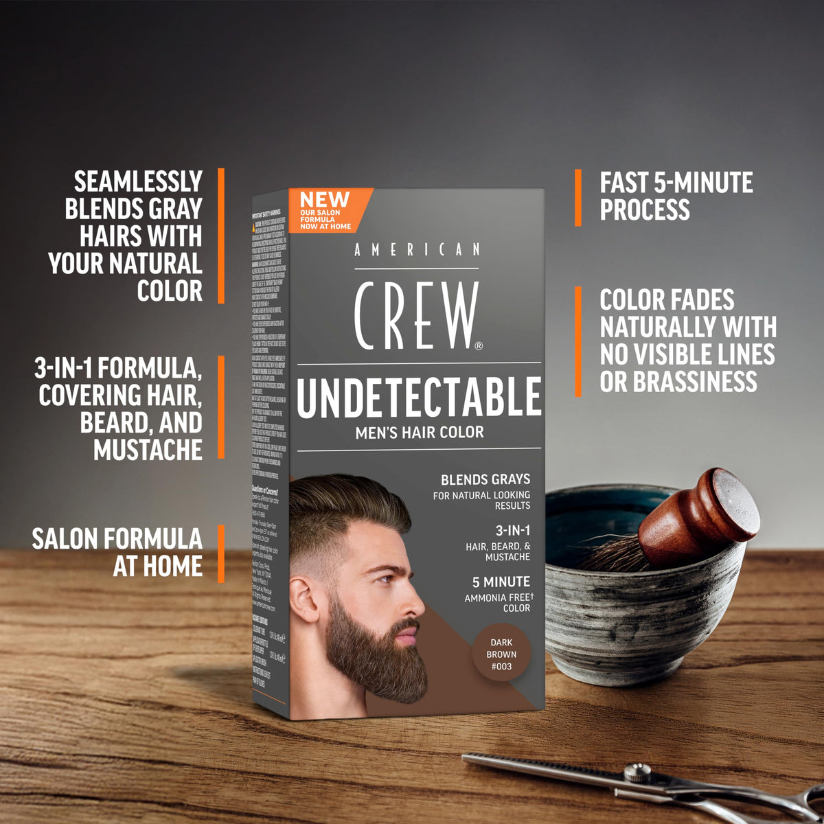 American Crew precision brush applicator delivering controlled, exact coverage
