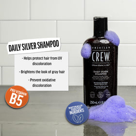 American Crew shampoo texture pouring from bottle illustrating consistency and easy application