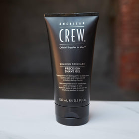 American Crew gel applied to beard demonstrating precise shaving visibility benefit