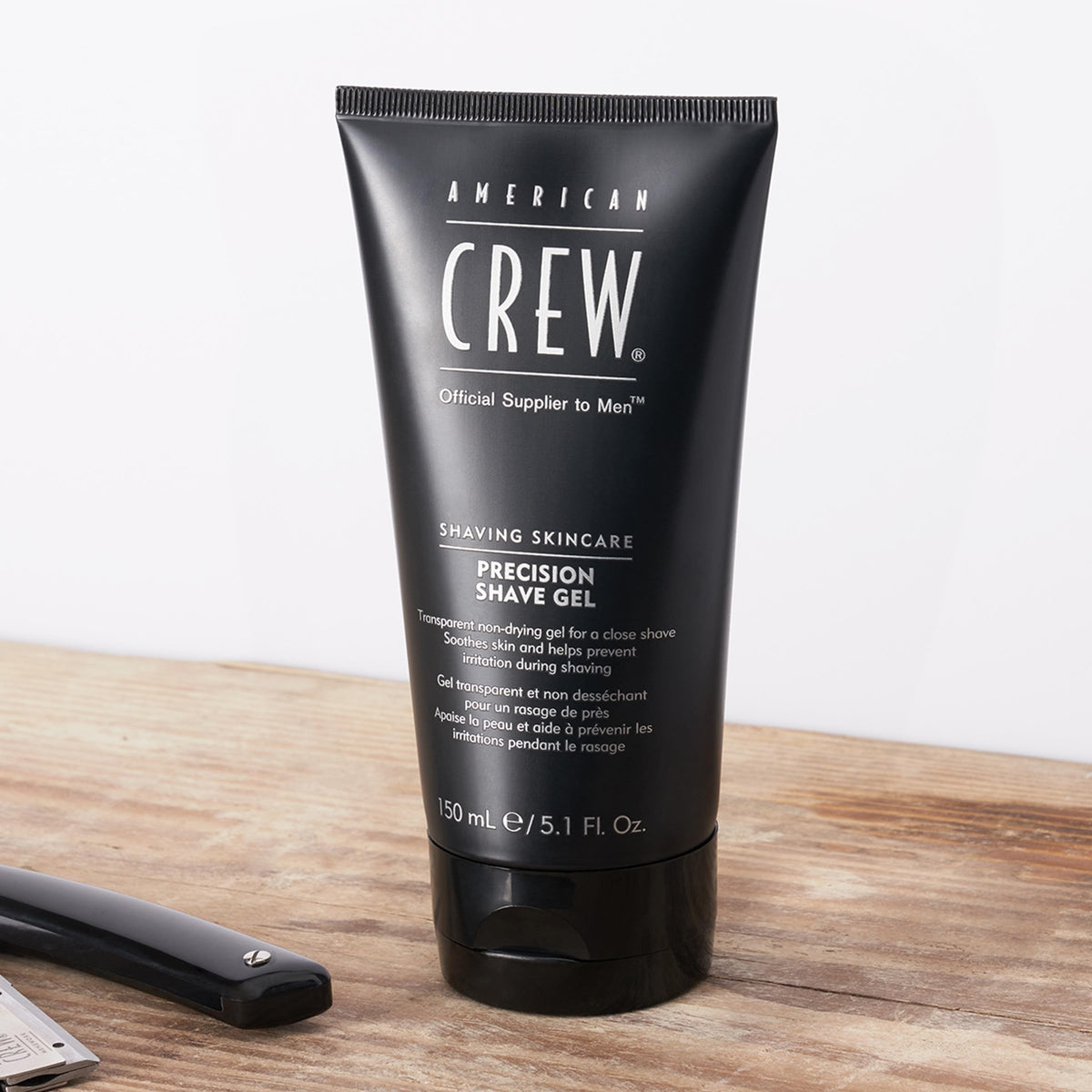 American Crew in bathroom setting showing everyday grooming and stylish routine benefit