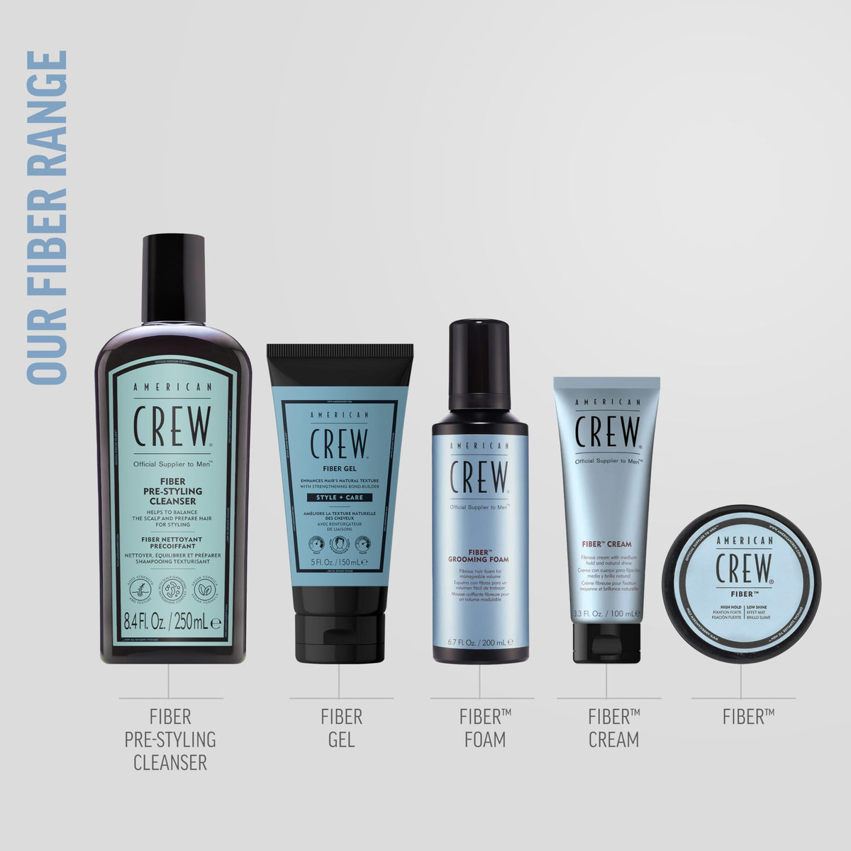American Crew 3.3 fl oz size comparison showing travel-friendly benefit