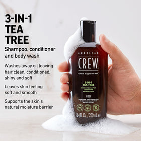 American Crew foamy lather texture close-up showing cleansing and conditioning performance