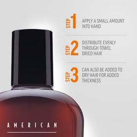 American Crew before and after hair example showing fuller, natural-looking texture
