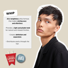 AMERICAN CREW hand applying product to hair demonstrating easy, even distribution