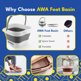 American Wellness Authority foot tub handle and rim detail for stable carrying and pouring