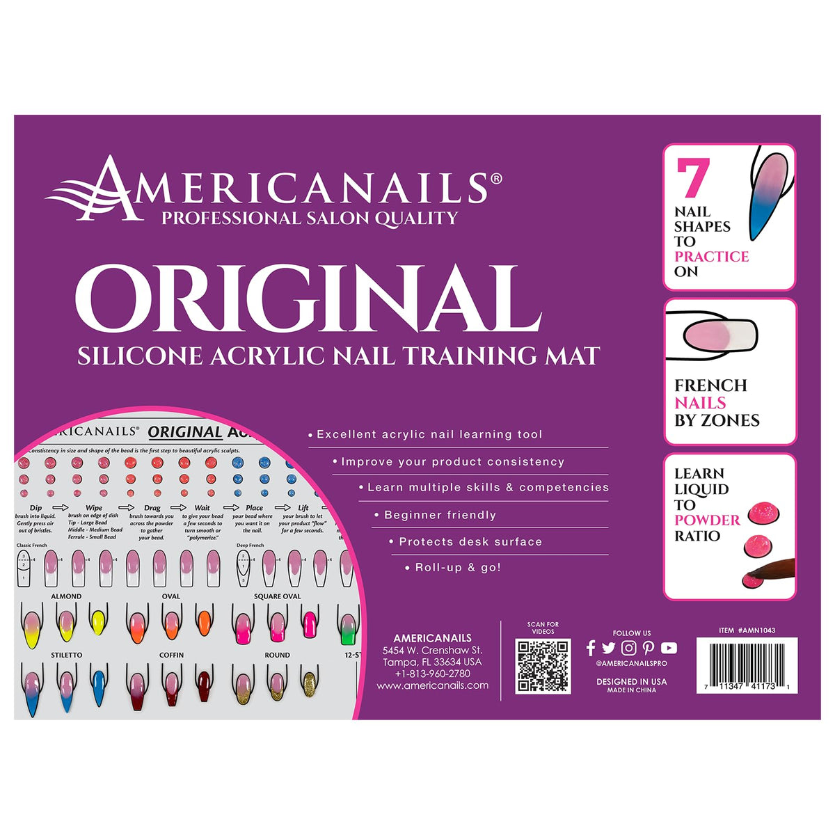 AMERICANAILS .COM close-up of silicone surface texture highlighting easy-clean benefit