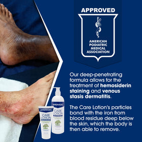 AMERIGEL being applied between toes to soothe and hydrate sensitive foot skin
