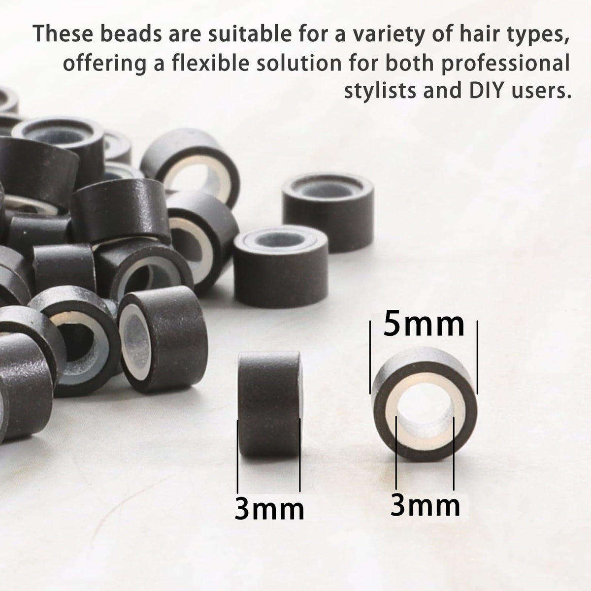 AMGPT micro bead installation on hair demonstrating secure, discreet hold