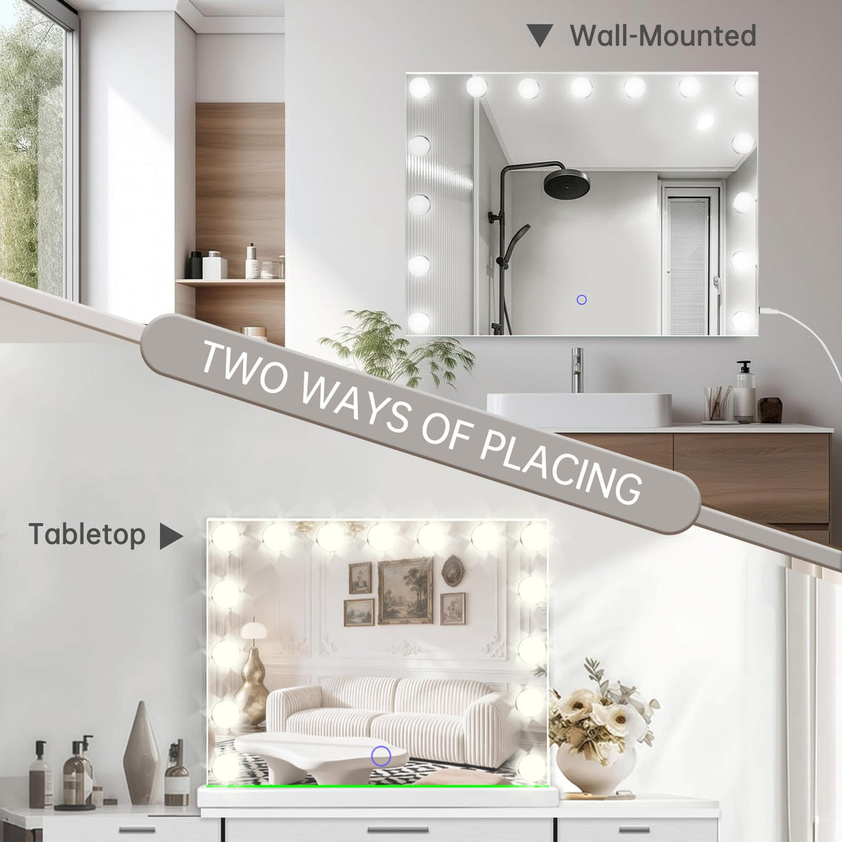 Amifiy wall mounted in dressing area illustrating space-saving useful installation