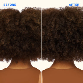 Amika applied to hair on pillow demonstrating non-staining overnight use benefit