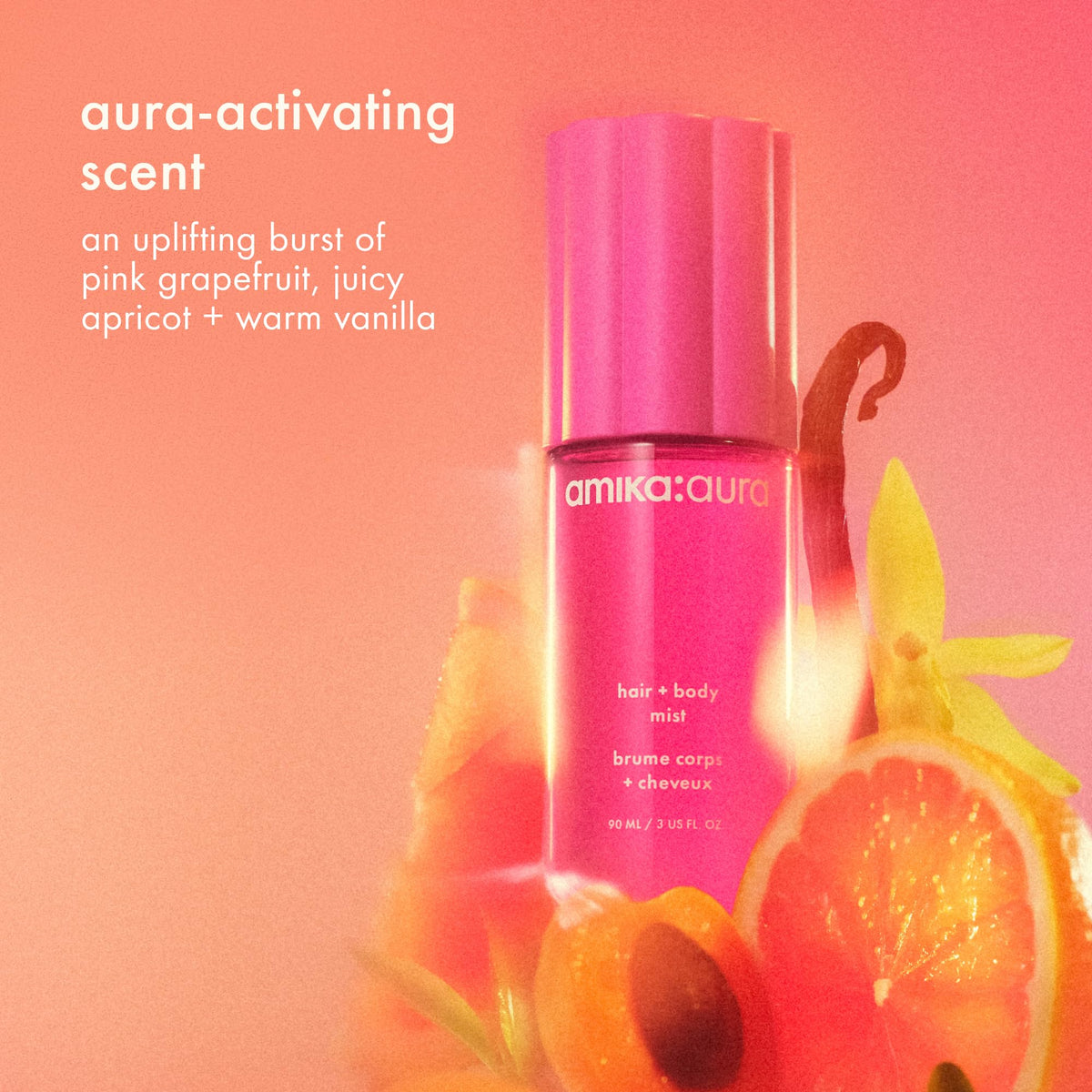 amika aura close-up nozzle ready to spray with precise delivery