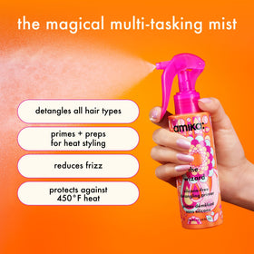 Amika Normcore conditioner creamy texture spread on palm for smoothing and hydration