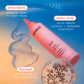 Amika label and cap detail emphasizing easy one-minute application