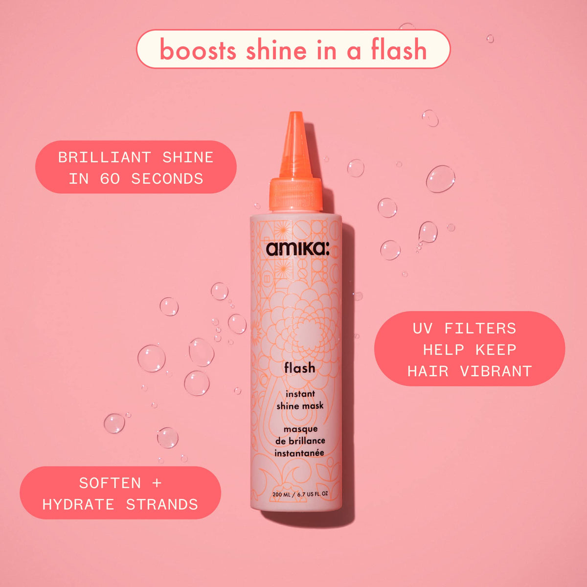 Amika cream texture close-up highlighting fast-absorbing moisture