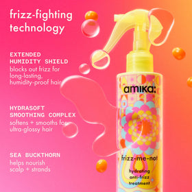 amika blowout before and after comparison showing reduced frizz and enhanced shine