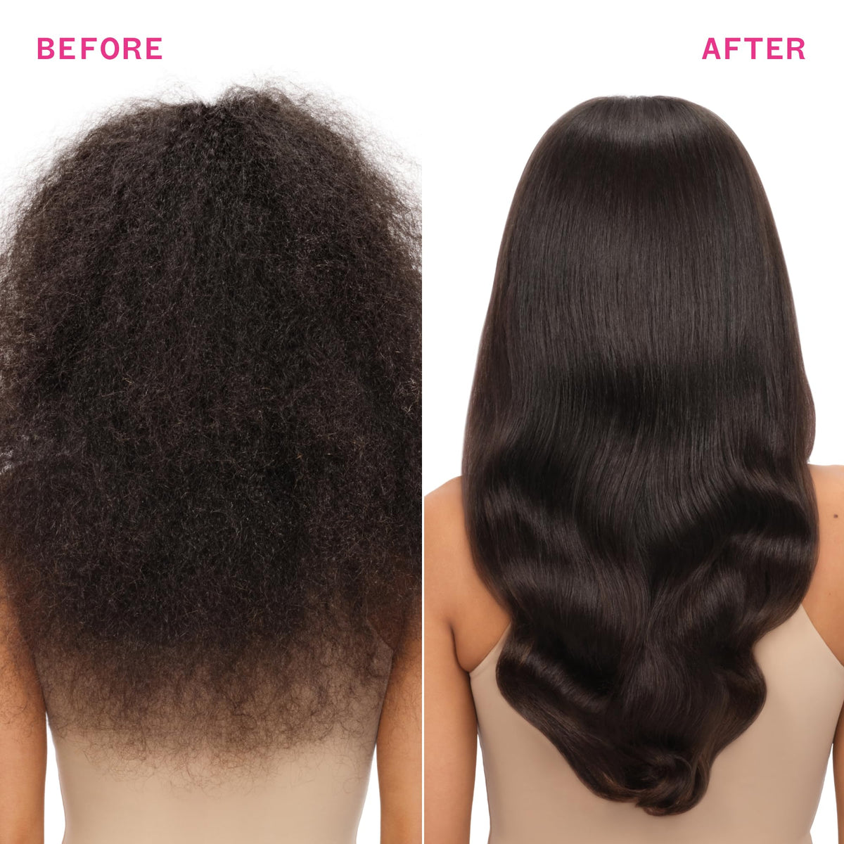 amika spray applying to damp hair demonstrating even application and prep for styling