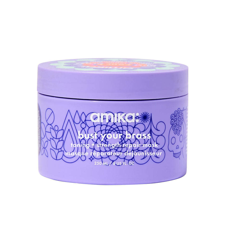 amika front packaging shows mask jar and clear product identity, easy selection benefit